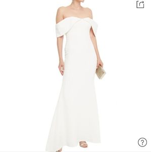 Badgley Mischka Off Shoulder White Gown